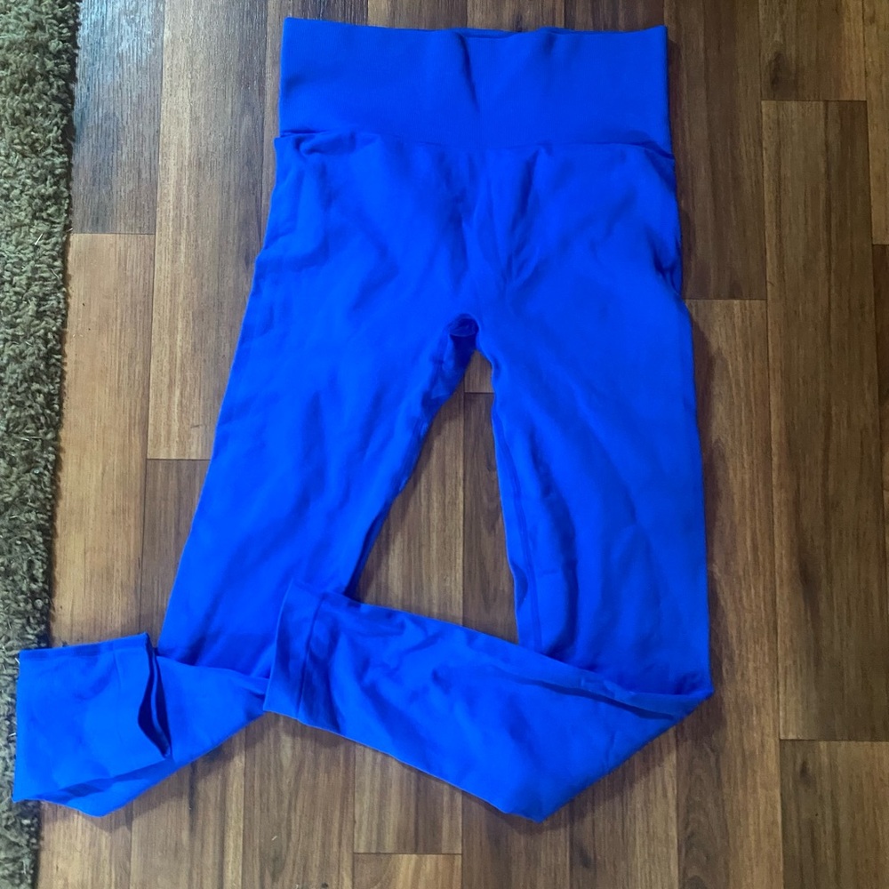 Vibrant Blue High-Waisted Leggings